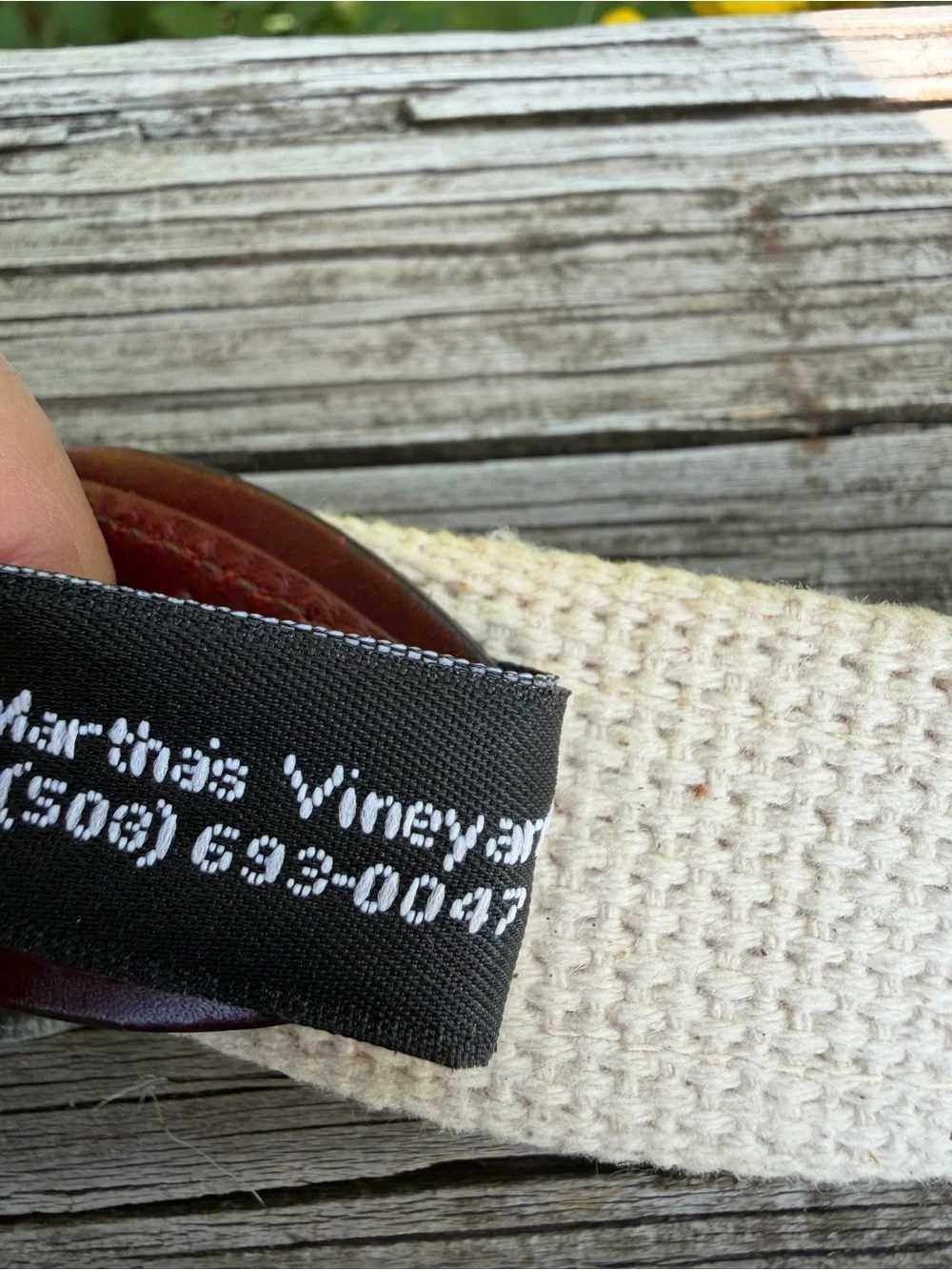 Men’s Nautical Flag Belt Canvas +Leather 42 D Ring Brickman’s Martha’s Vineyard